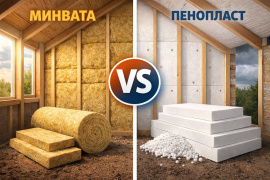 Минвата или пенопласт: что лучше для утепления дома